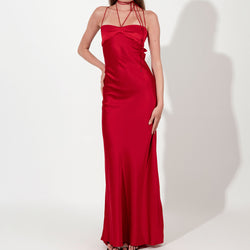 Satin silk long dress - J Phoenix London
