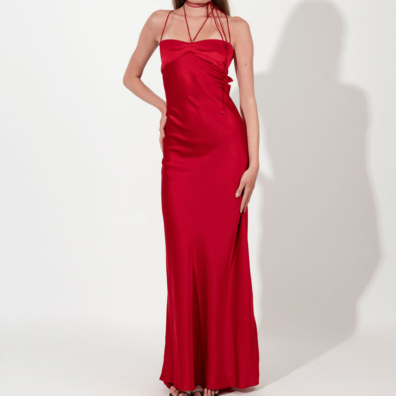 Satin silk long dress - J Phoenix London