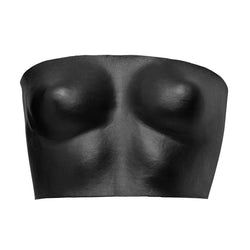 Black molded leather bra top - J Phoenix London