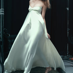 Ivory long silk dress - J Phoenix London